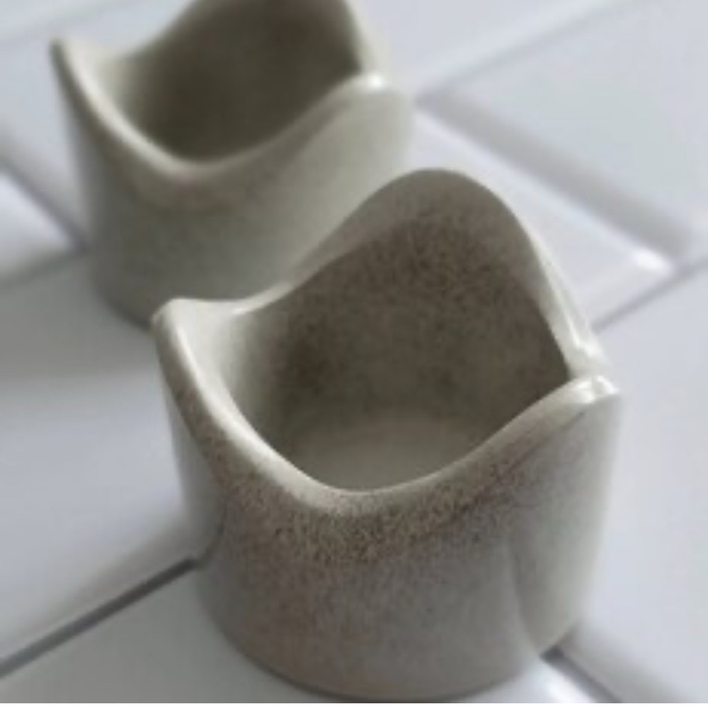 ❣️3 for $25🛍️ Elegant Gray Concrete Tealights with Organic Curved Design
